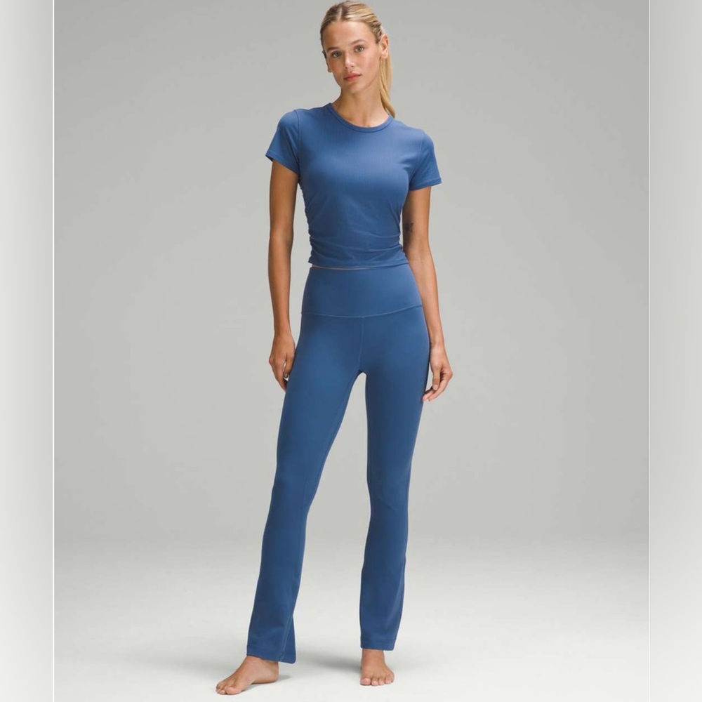 Lululemon NWT Align High-Rise Mini-Flared Pant 28” *Extra Short Sz 12 Pitch Blue